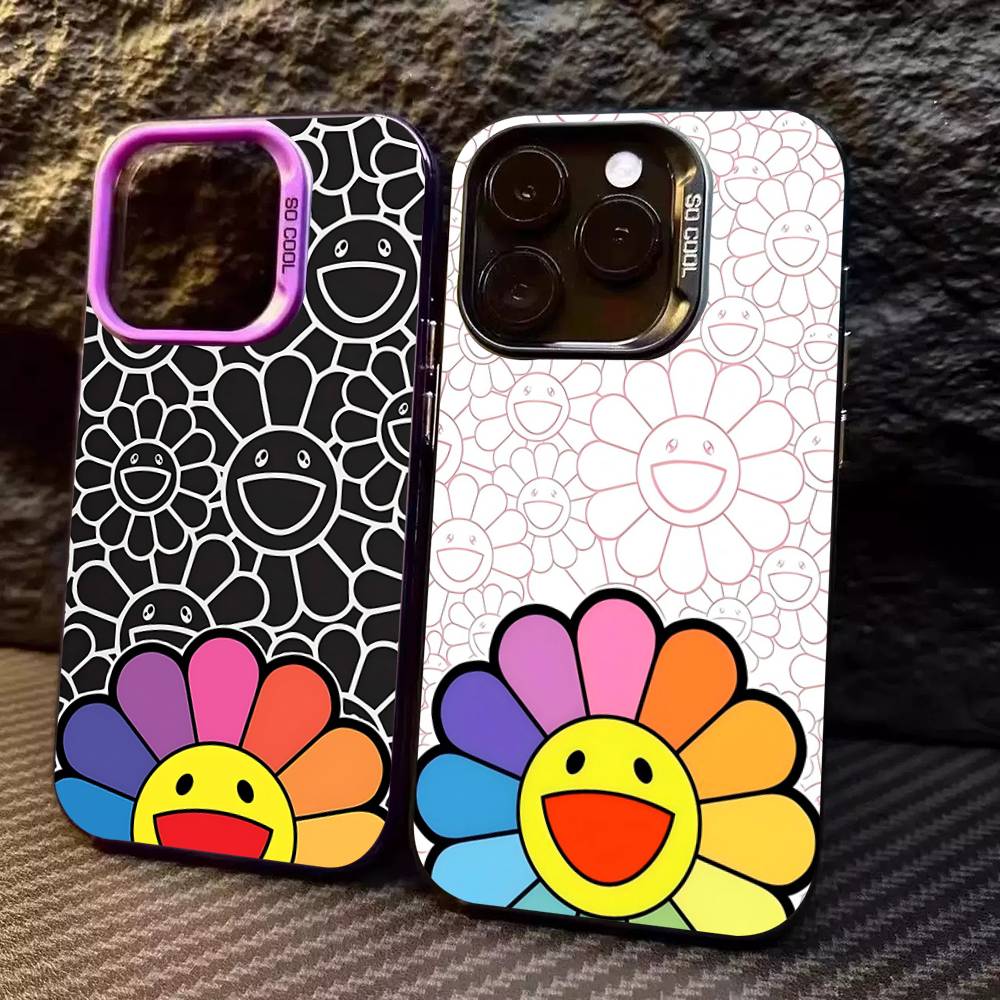 Japanese Artisti M-murakami T-takash Art Colorful Colorful Phone Case For iPhone 17 16 15 14 13 12 11 Pro Max Plus Matte Cover