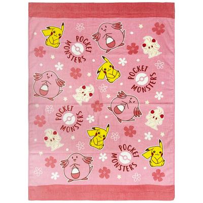 Hayashi Bath Nap 85 X KN472500 Towel, Size, Approx. 115cm, Pokémon N4725, Pink,