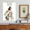 2026 Christian Bible Wall Calendar Christian Bible Story Illustration Monthly Calendar Religious Christian Planner Home Decor