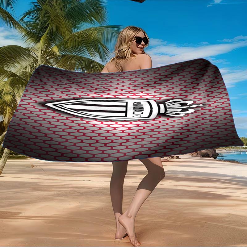 AS Monaco Wappen Strandtuch Mikrofaser Strandtuch, Leicht und Schnelltrocknend, für Sommerreisen, Schwimmbad-Fan Geburtstagsgeschenk