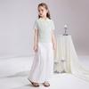 ASK JUNIOR Girls' Summer Lace-Collar Short Sleeve POLO T-Shirt