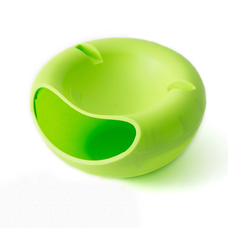 Multi Use Double Layer Snack Bowl Lazy Snack Plate Kitchen Fruit Plate Sunflower Seeds Storage Box Dishes Living Room Acc