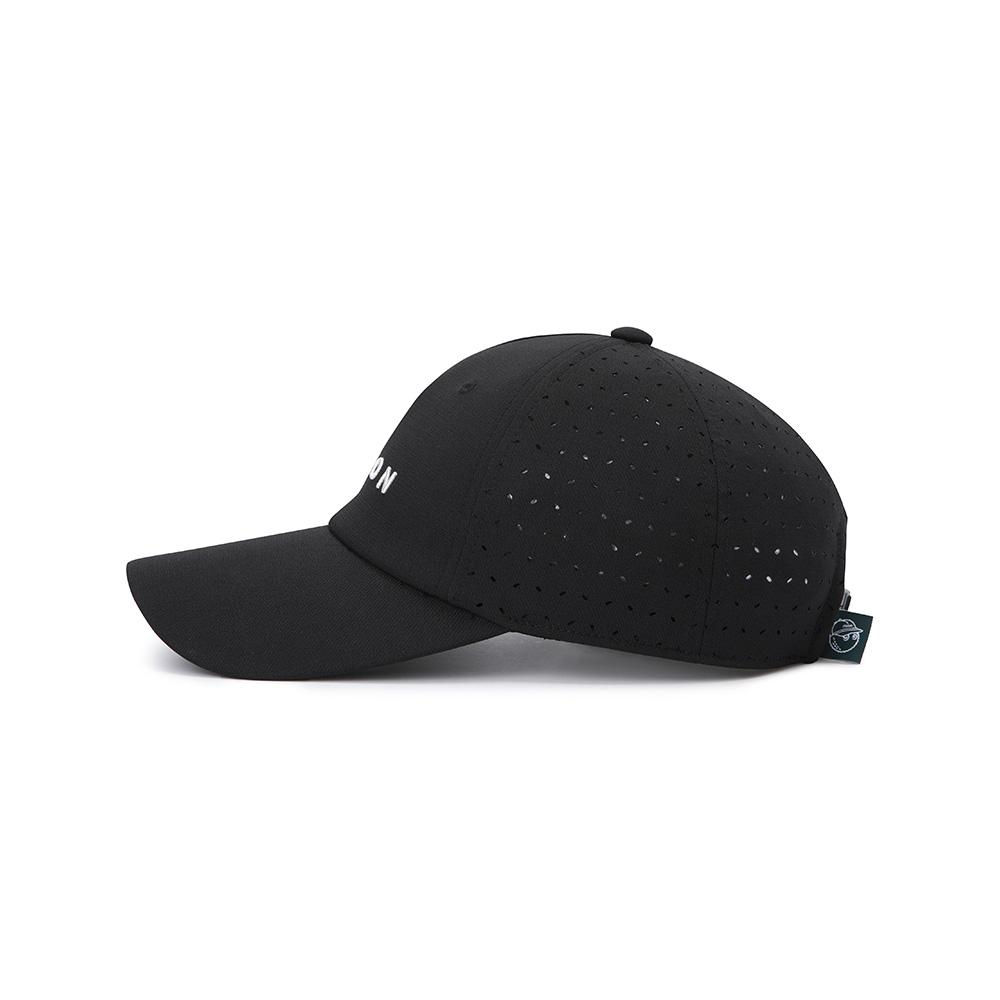 MALBON GOLF Malbon Lettering Perforated Ball Cap Black