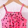 Girls' Heart Print Cami Romper with Matching Bag