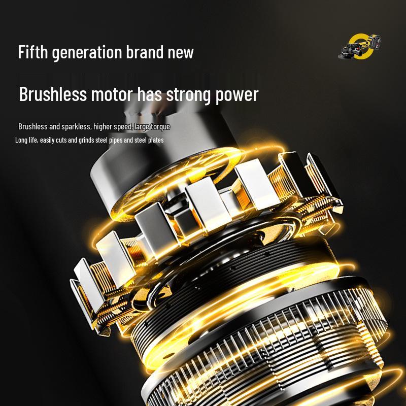 High-Power Brushless Cordless Angle Grinder: Multi-functional Lithium Battery Cutting & Polishing Tool