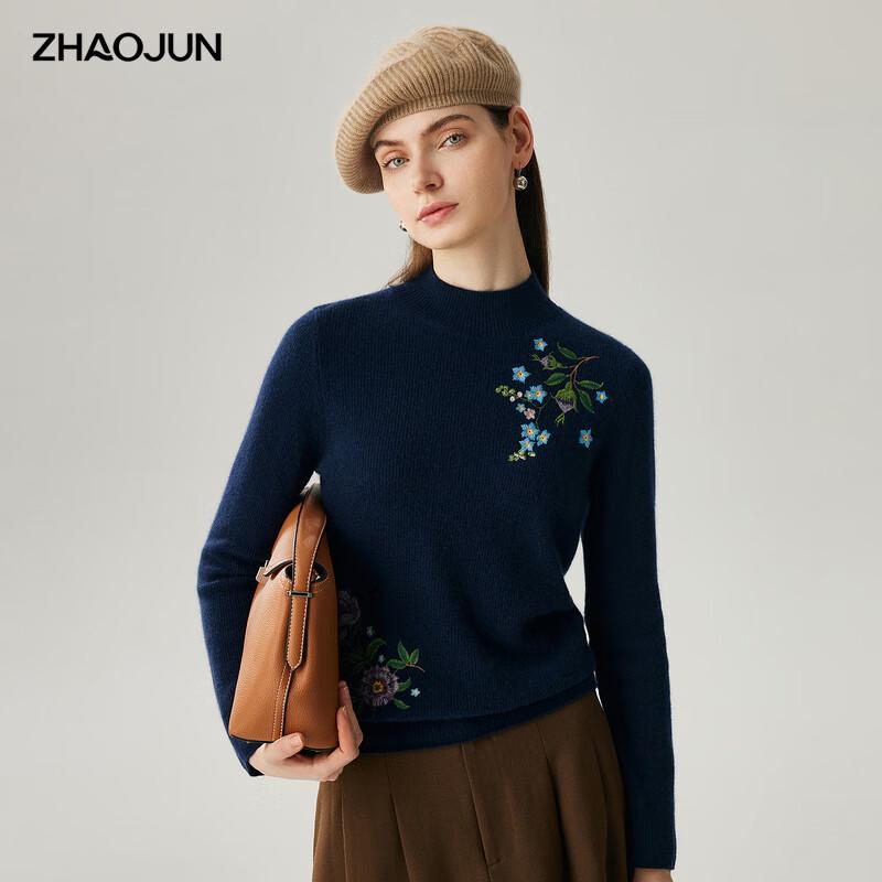 

Zhaojun Women s Half-High Collar 100% Cashmere Sweater 2XL