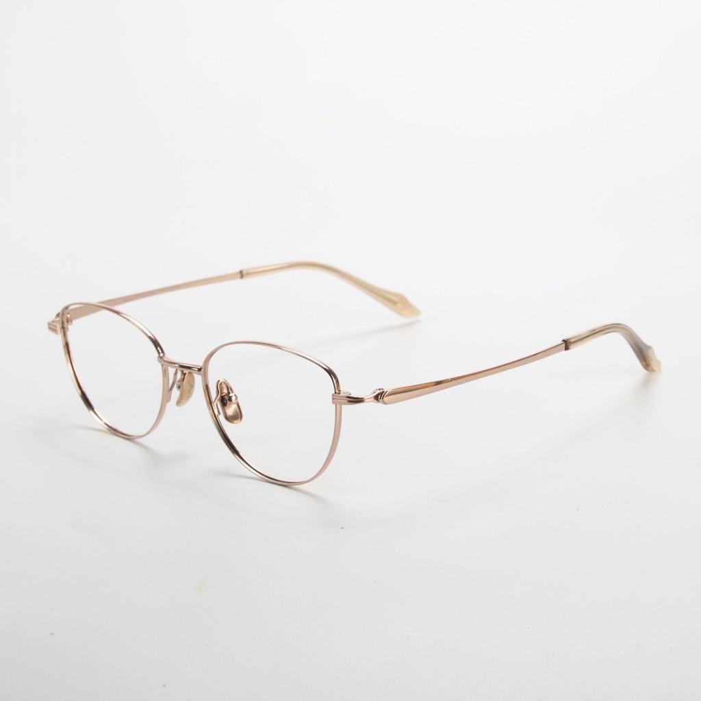 M6708S Retro Pure Titanium Unisex Eyeglass Frame with Acetate Elements for Prescription Lenses