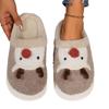 Cozy Christmas Cartoon Deer Antler Slippers - Warm Velvet & Furry Cotton