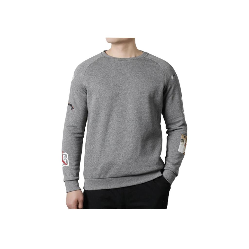 Nike Logo Print Comfortable Pullover Long Sleeve Sweatshirt Men Sweatshirt Gray CD5872-091