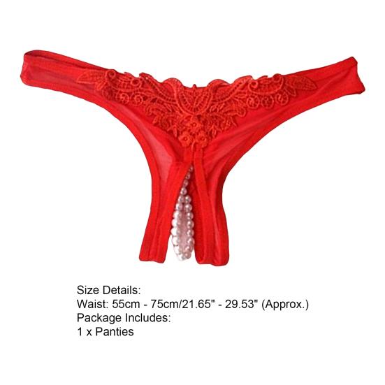 G-string Panties Low Waist Open Crotch See-through Hollow Hip G-String Panties Women Accessory