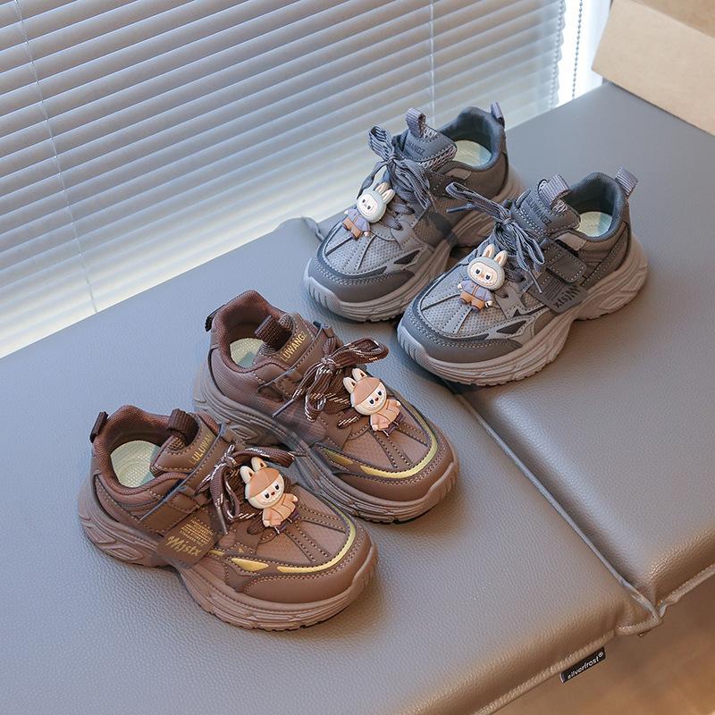 Children's Sports Shoes Mesh Girls' Dad Shoes 2025 New Spring and Autumn Breathable Casual Boys Running Shoes Cartoon