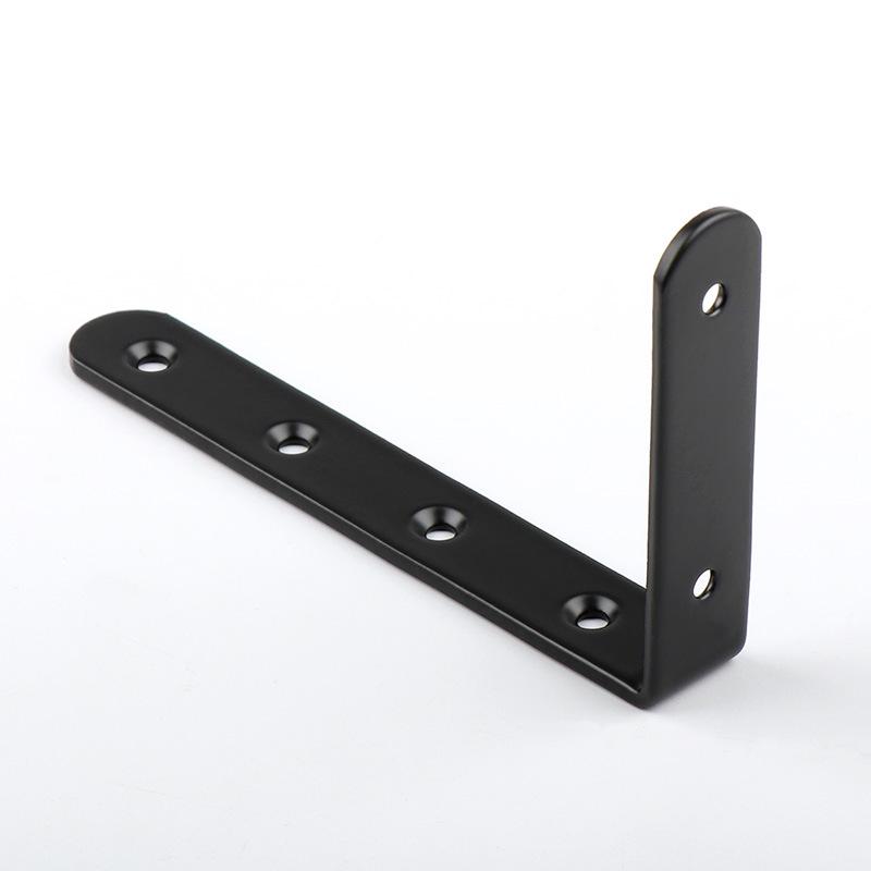 125x75 Wrought Iron L-Shaped Corner Bracket, 90° Right Angle Furniture Hardware Connector