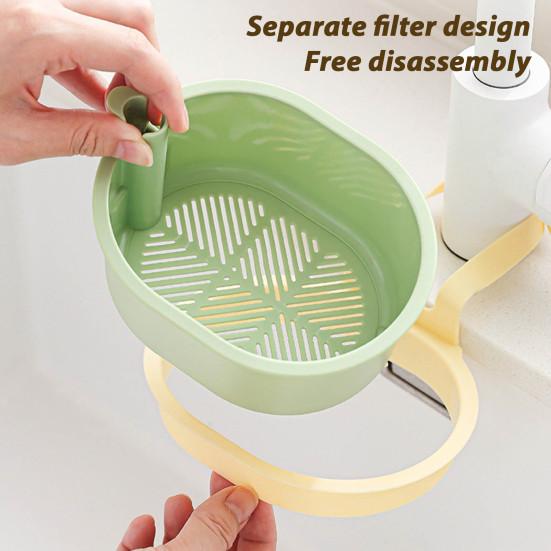 2Pcs Drain Baskets High-Efficiency Filter Easy to Install Automatic Dumping Sink Strainer Baskets Kitchen Trash Catcher