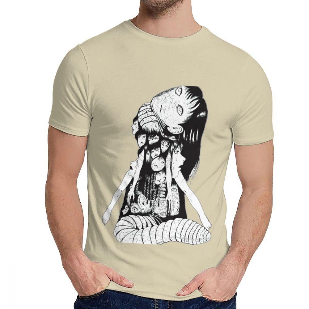 Soft Tomie Japenese Scare Junji Itou T Shirt Man S Retro Style Soft Cotton Classic Round
