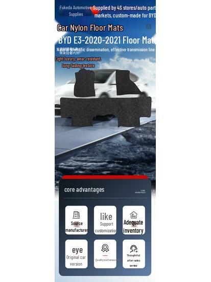 BYD E3 2020-21 Water-Resistant Nylon Floor & Trunk Mats In Stock