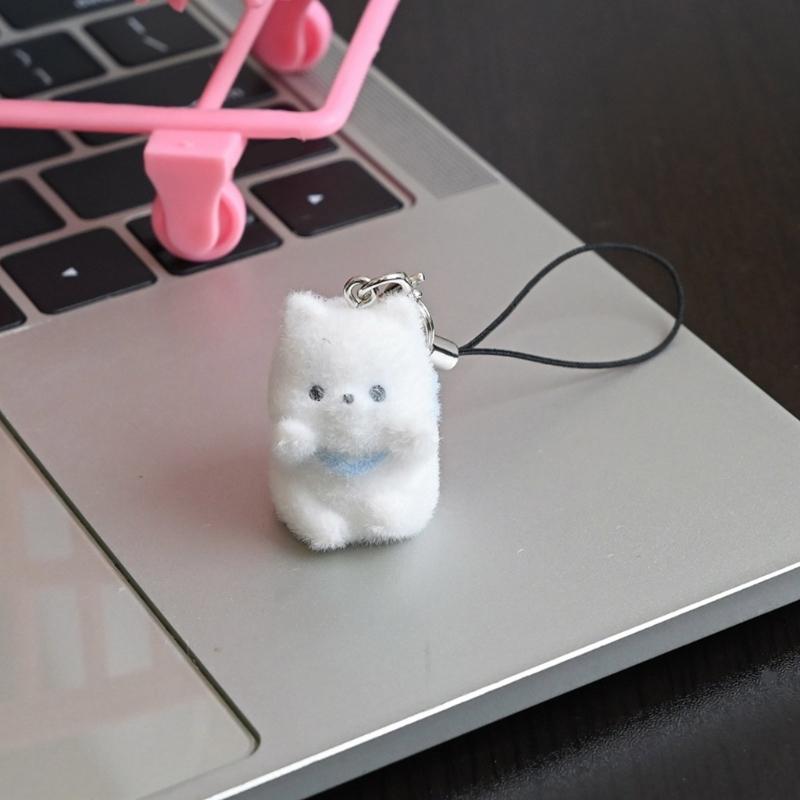 Resin 3D Dog Design Phone Charm Keychain Decoration Accessory With Realistic Texture For Pets Lovers
