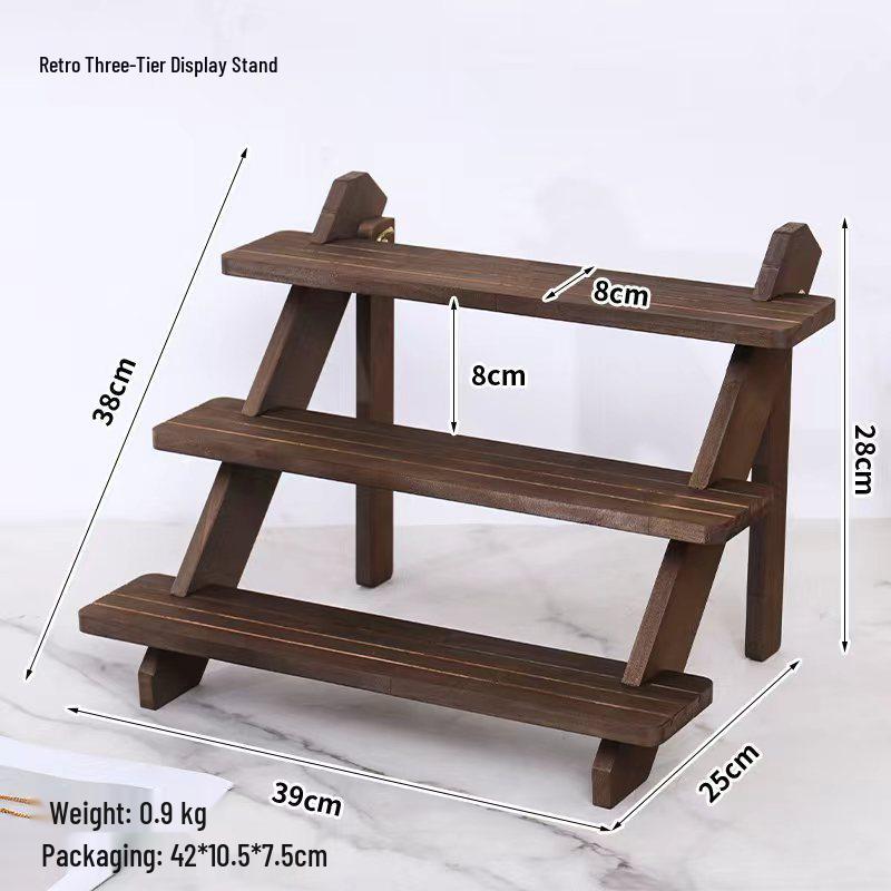 Multi-layer Solid Wood Jewelry Stand for Earrings, Rings & Accessories