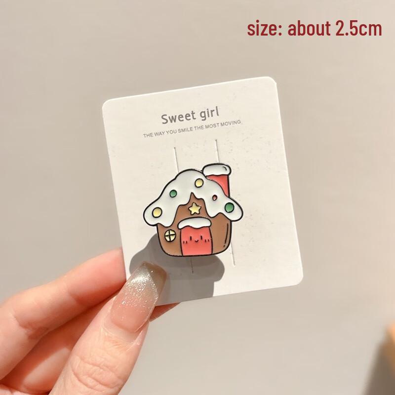 Набор металлических брошей-пинов  Рождественский дом