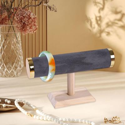Schmuck Armband Aufsteller Armreif Halter Schreibtisch mit Holzsockel Trendiges Aufbewahrungsgestell