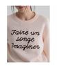 8seconds Text Jacquard Round Pullover Light Pink