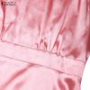ZANZEA Women Casual Off Shoulder Elegant Sleeveless Long Dress
