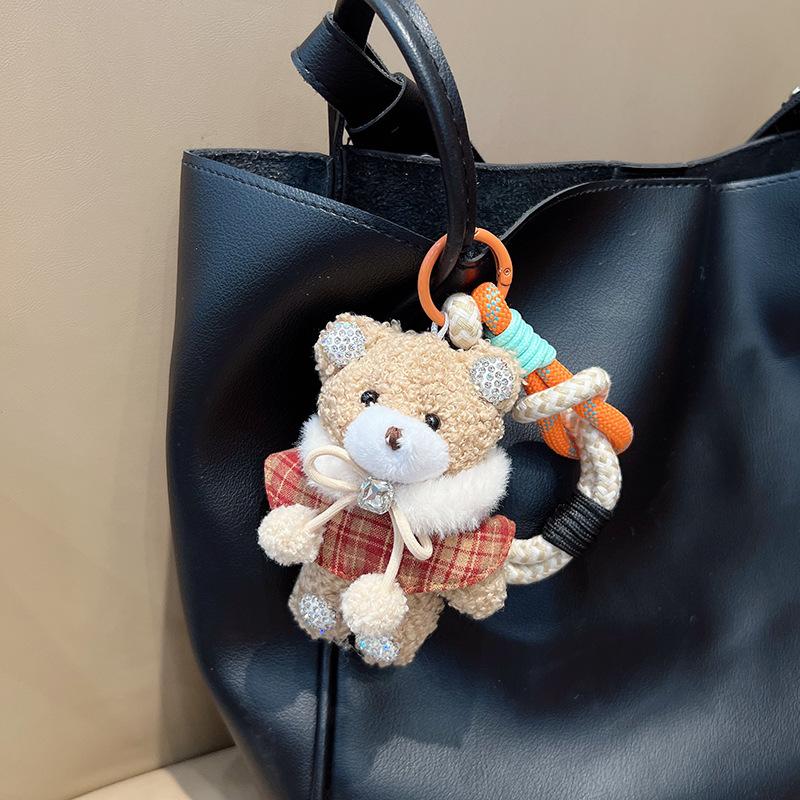 Shawl Terry Bear Keychain Cute Cute Doll Bag Pendant Cute Doll Finished Pendant Female