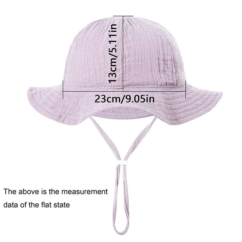 Baby Cotton Bucket Hat  Children Sunscreen Outdoor Caps Boys Girls Print Hat Unisex Beach Fishing Hat