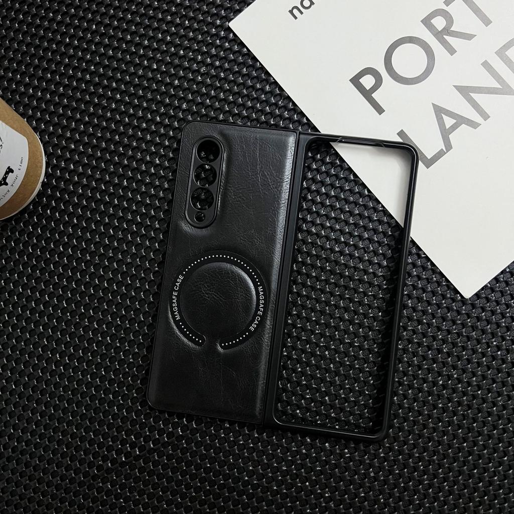 Suitable for Samsung Galaxy Z Fold6 Folding Phone Case ZFLIP6 Leather MagSafe Dustproof Tup Jacket
