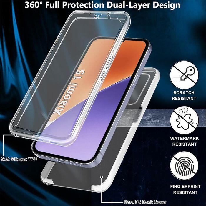 Coque de protection - Xiaomi - 15 - Antichoc - Transparent - Silicone+PC