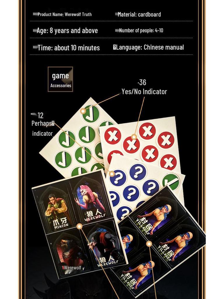 Werewords: Multiplayer Wahrheitsspiel Tischspiel