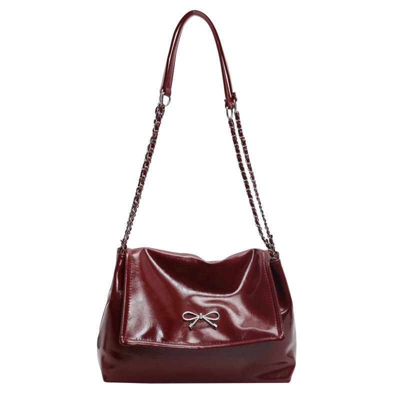 

Сумка через плечо Новая повседневная сумка Женская большая сумка бордовый