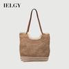 Hand-Woven Bag Beach Vacation One-Shoulder Large-Capacity Tote