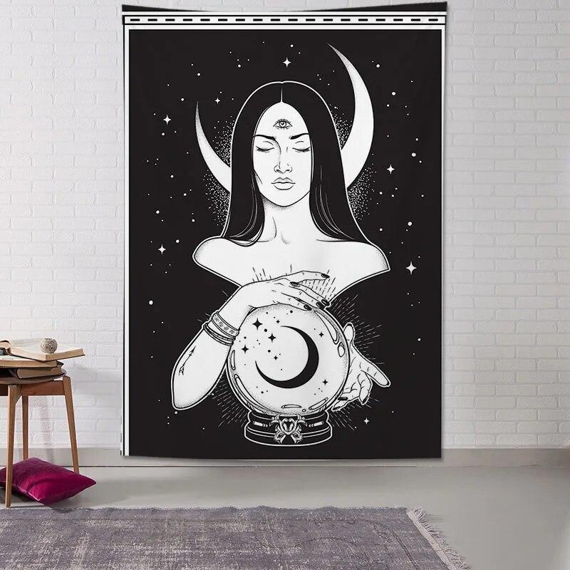 

Ретро карты Таро серии гобелен украшения для комнаты, спальни, настенная ткань, украшение для гостиной, дома 150x150cm