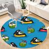 1pc Orca Party Office Round Area Rug,  Mat Suitable ForOffice, Under Office Chairs Bedroom Living Room Home Decor, Room Deco