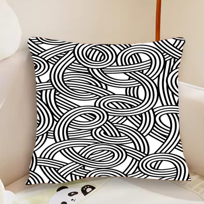Simple Classic Texture Pattern Pillow Case Cute Room Home Office Decor Protective Pixel Covers Without Game Pillow Insert