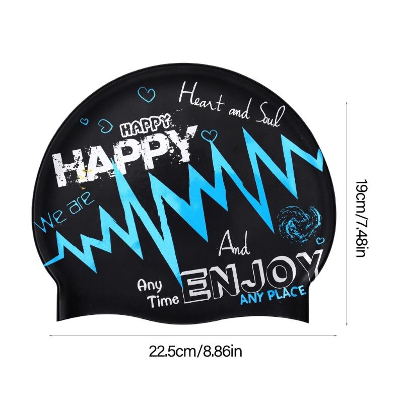 Damen Herren Wasserdicht Flexible Silikon Badekappe Haarschutz Schwimmbad Badekappen Kopfbedeckung für Erwachsene Jugendliche