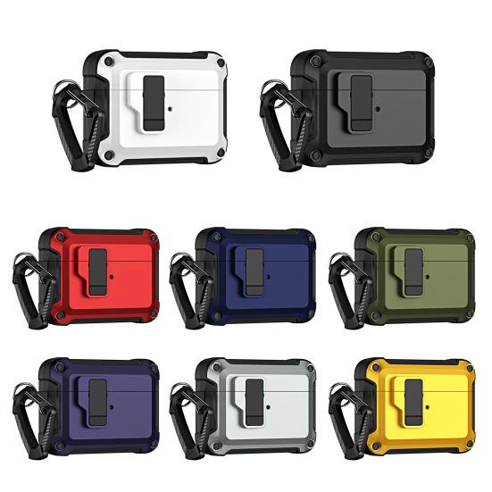 Kryt na sluchátka pro Airpods Pro 2 Shock-Proof Skin Full Cover s duálním materiálem Podpora bezdrátového nabíjení Switch Lock Ochranné pouzdro na sluchátka