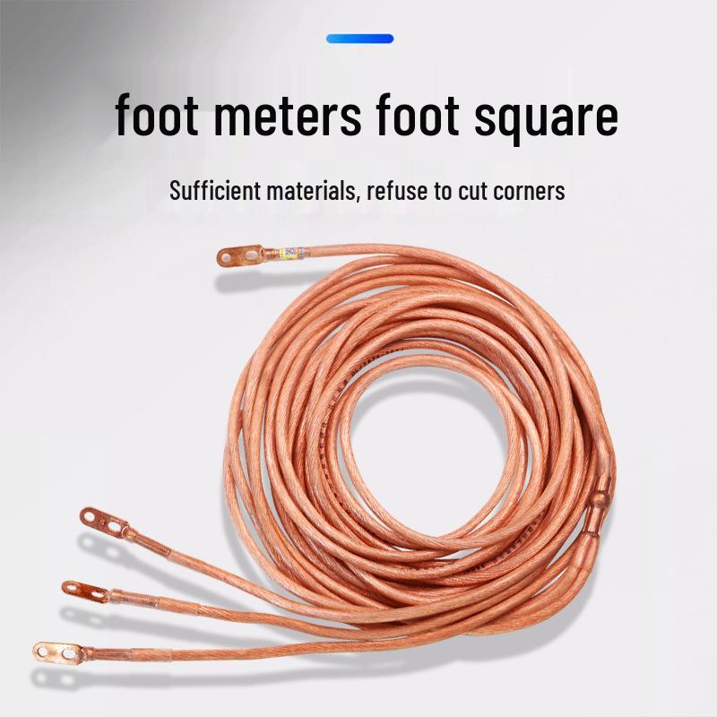High-Voltage Multi-Strand Oxygen-Free Copper Grounding Wire with Transparent Insulation