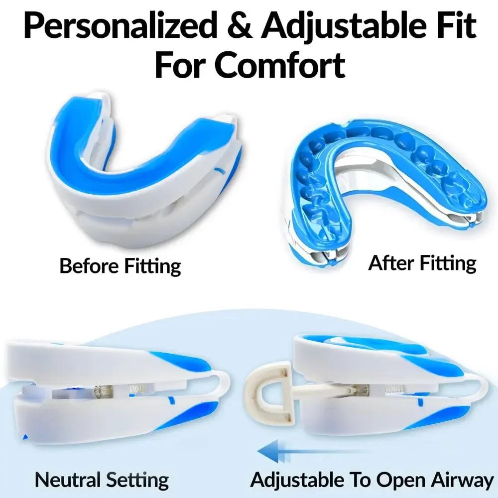 Protège-bouche anti-ronflement Embouchure en silicone Stop ronflement Bruxisme Aide au sommeil Protection contre l'apnée Dispositif anti-ronflement pour les dents Ronflement oral