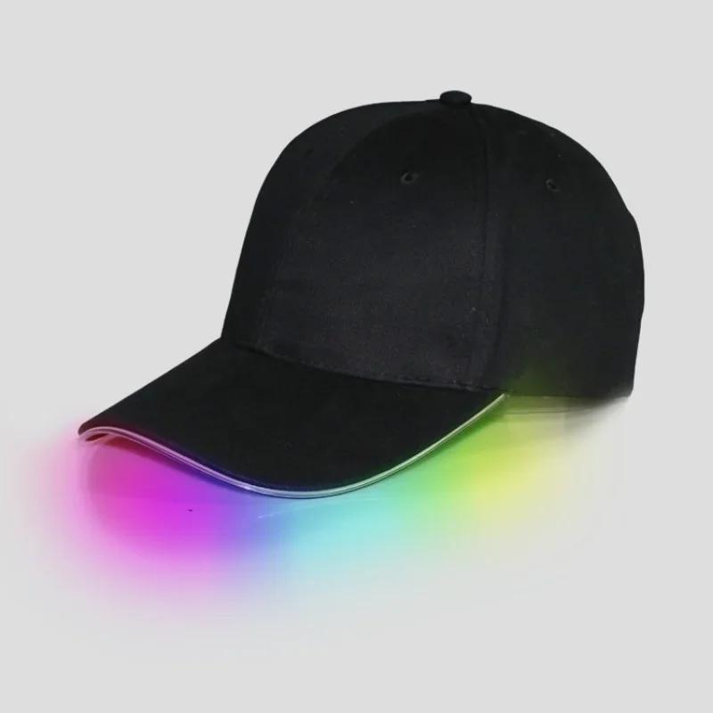 Cool Men Women LED Baseball Hat Light Up Hats Flash Glow Rave Party Cap for Hip-hop Club Stage Performance Caps
