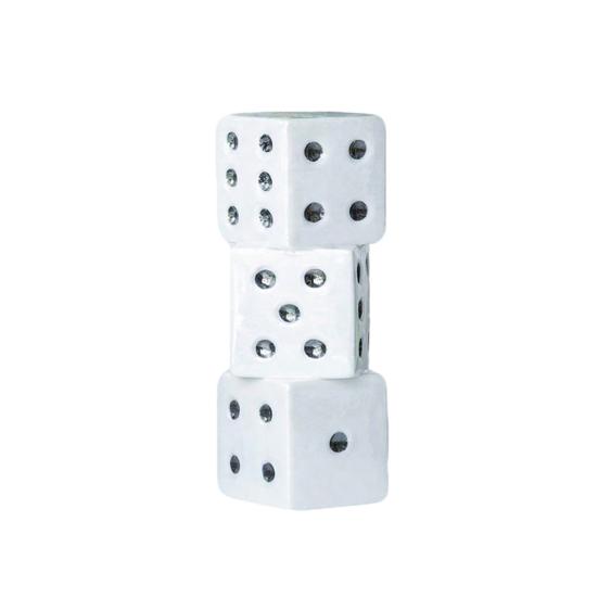 Resin Vase Ornament, Dice Design Decorative Plant Pot for Real or Artificial Flowers Bedroom Living Room Decoration Flower Arrangement