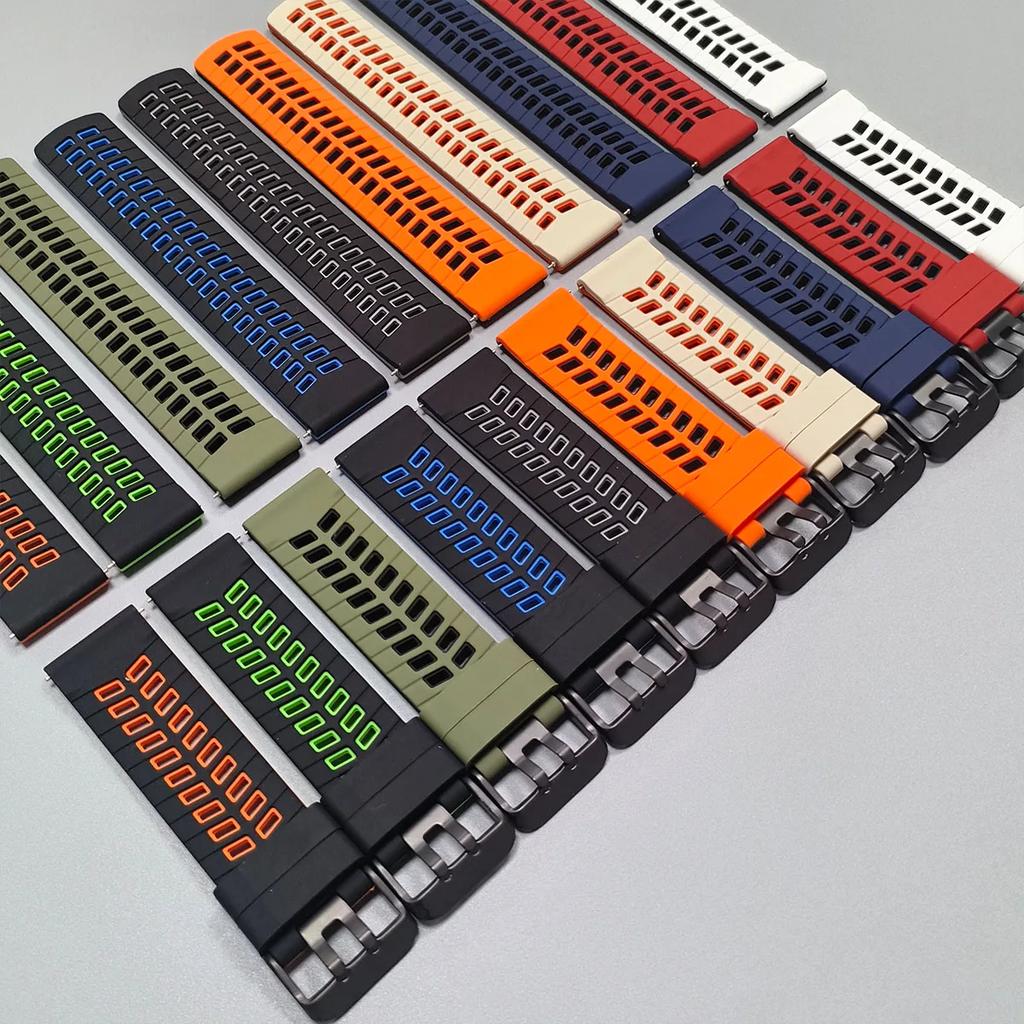 22mm Silicone Strap For Samsung Galaxy Watch3 45mm/Gear S3 Classic Sports Band For Huawei Watch GT 6 pro/GT 6 5 Bracelet Correa