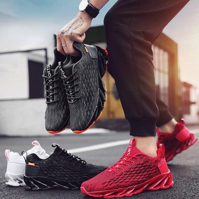Breathable Flying Knitted Breathable Sport Shoes Man Lace Up Athletic Sneakers Casual Men Shoes