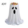 Hanging Ghost Decor Halloween Candy Bowl, Adjustable Height Large Holder, Trick or Spooky Yard Treat Standing Storage Dish for Porch Lawn Garden Prop