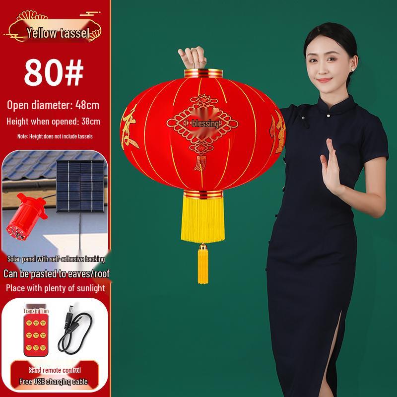 2026 New Style Red Lantern Pair for Main Entrance - Spring Festival Celebration Decor