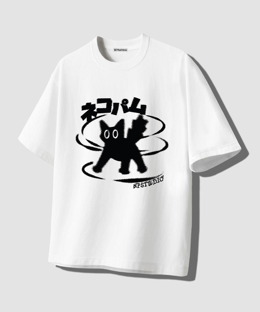 NP STUDIO Neko Palm Logo Oversized T-Shirt White