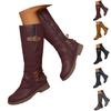 Women's Fashionable Vintage Metal Buckle Over-the-Knee Boots