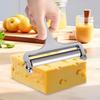 Adjustable Thickness Cheese Slicer Corrosion-resistant Zinc Alloy Butter Slicer Glossy with Replacement Wire Cheese Divider