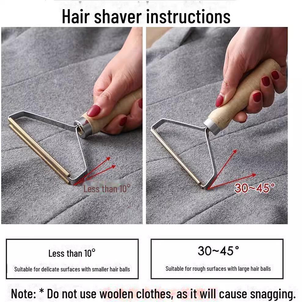 Dual-sided Hair Remover for Household Woolen Coats, Gentle On Clothes, Manual Hair and Lint Removal Tool.