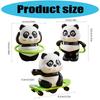 3pcs Manual Wind Up Panda Figurine with Sport Theme Design for Children Playtimes Sensory Development Activity Toy